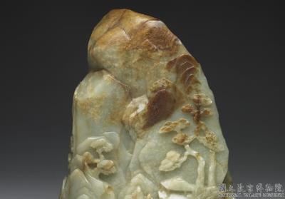 图片[3]-Jade carving in the shape of a mountain with scholars listening to a flowing spring, Qing dynasty, Qianlong reign (1736-1795)-China Archive